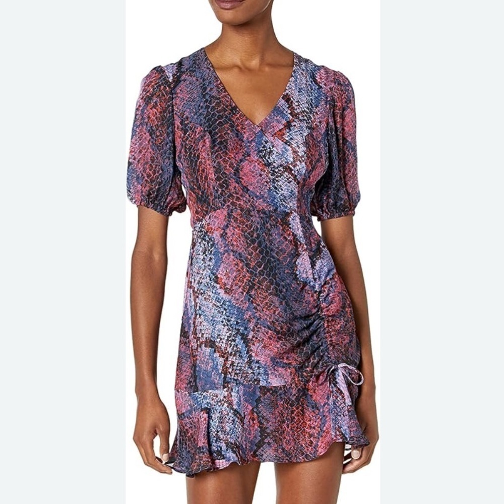 NEW Parker 0 Soliana Mini Dress ~ Serpentina Animal Print Party Cocktail Evening